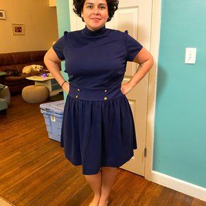 Navy nautical dress from Modcloth - size 2XL